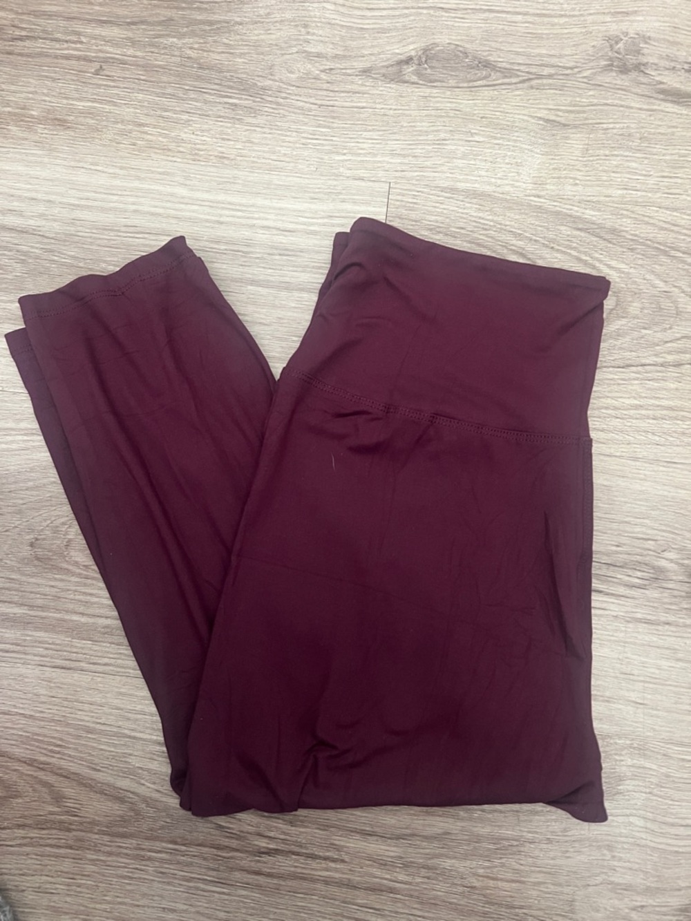Women's High-Waist Leggings in Maroon XXL